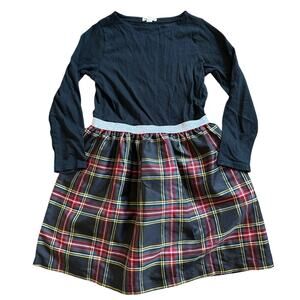 Girls Crewcuts Tartan Plaid Christmas Holiday Long Sleeve Dress Size 10